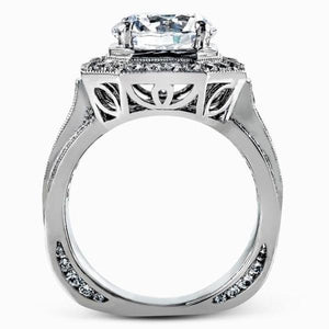 Simon G. "Large Center" Three Carat Diamond Halo Engagement Ring