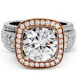 Load image into Gallery viewer, Simon G. Large Diamond Center Two-Tone Halo Prong Set Engagement Ring
