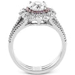 Load image into Gallery viewer, Simon G. Large Halo Pink Diamond Accent Engagement Ring
