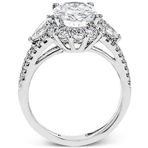 Simon G. Large Oval Cut Halo Diamond Engagement Ring