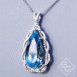 Load image into Gallery viewer, Simon G. Large Pear Cut Aquamarine Diamond Pendant
