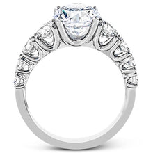 Load image into Gallery viewer, Simon G. Large Round Center Graduating U Prong Diamond Engagement Ring
