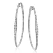 Load image into Gallery viewer, Simon G. Large Tapered Round Cut Diamond Hoop Earrings
