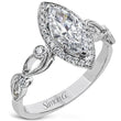 Load image into Gallery viewer, Simon G. Marquise Halo Vintage Style Floral Engagement Ring
