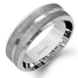 Load image into Gallery viewer, Simon G. Men&#39;s Satin Wedding Band with High Polished Center
