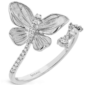 Simon G. Monarch Butterfly Diamond Ring