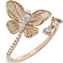 Load image into Gallery viewer, Simon G. Monarch Butterfly Diamond Ring
