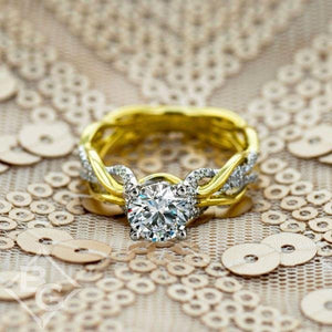 Simon G. Organic Style Intertwining Twist Diamond Engagement Ring