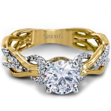 Load image into Gallery viewer, Simon G. Organic Style Intertwining Twist Diamond Engagement Ring
