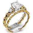 Load image into Gallery viewer, Simon G. Organic Style &quot;Love Links&quot; Yellow Gold Diamond Ring Set
