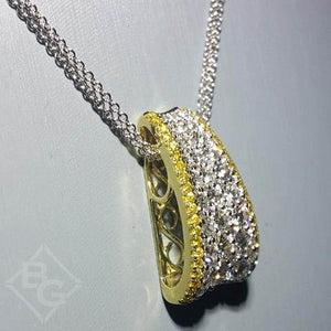 Simon G. Pave Diamond Pave Pendant Featuring Yellow & White Diamonds