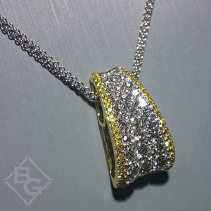 Simon G. Pave Diamond Pave Pendant Featuring Yellow & White Diamonds