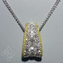 Load image into Gallery viewer, Simon G. Pave Diamond Pave Pendant Featuring Yellow &amp; White Diamonds
