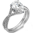 Load image into Gallery viewer, Simon G. Pear Cut &quot;Twist&quot; Split Shank Diamond Engagement Ring
