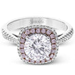 Load image into Gallery viewer, Simon G. Pink Diamond Two-Tone Halo Engagement Ring
