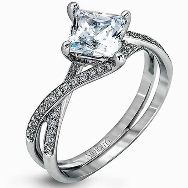 Aquamarine And Diamond Halo Split Shank Ring #101940 - Seattle Bellevue |  Joseph Jewelry