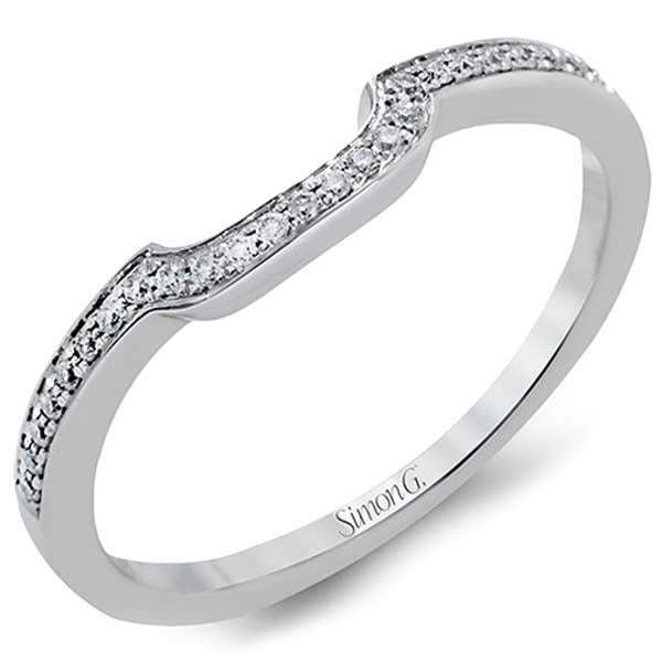 Simon G. Prong Set Curved Diamond Wedding Ring