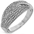 Load image into Gallery viewer, Simon G. Right Hand Two Row Crossover Pave Diamond Ring
