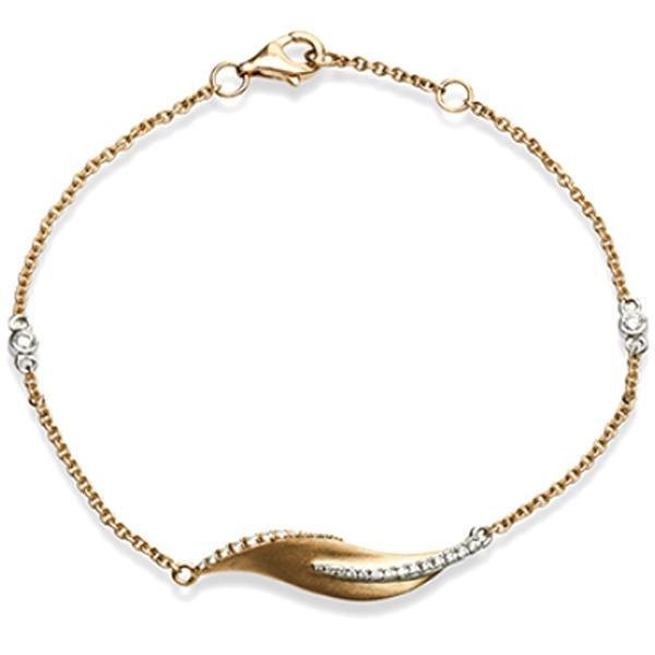 Simon G. Rose Gold Diamond Leaf Bracelet