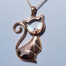 Load image into Gallery viewer, Simon G. Rose Gold High Polished Cat Pendant
