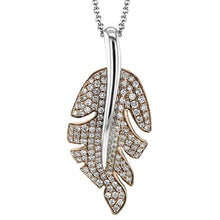 Load image into Gallery viewer, Simon G. Rose Gold Pave Diamond &quot;Leaf&quot; Pendant

