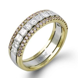 Simon G. Rose & White Diamond Baguette Anniversary Ring
