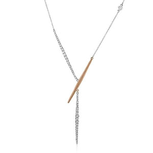 Simon G. Rose & White Gold Contemporary Style Diamond Necklace
