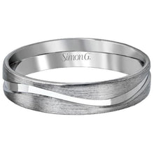 Load image into Gallery viewer, Simon G. Satin Finish &quot;Wave&quot; Wedding Band
