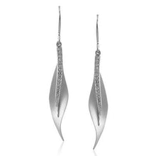 Load image into Gallery viewer, Simon G. &quot;Satin Leaf&quot; Diamond Dangle Earrings
