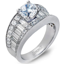 Load image into Gallery viewer, Simon G. &quot;Simon Set&quot; Baguette Diamond Engagement Ring
