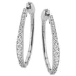 Load image into Gallery viewer, Simon G. Small Tapered Round Cut Diamond Hoop Earrings
