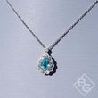 Load image into Gallery viewer, Simon G. Small Teardrop Paraiba Tourmaline Halo Diamond Pendant

