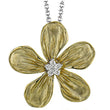 Load image into Gallery viewer, Simon G. Textured Flower Diamond Cluster Pendant
