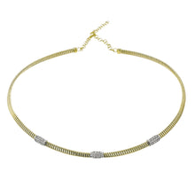 Load image into Gallery viewer, Simon G. Three Station Pave Diamond Choker Necklace
