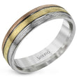 Load image into Gallery viewer, Simon G. Tri-Color Gold Men&#39;s Wedding Ring
