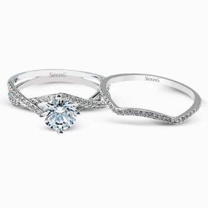 Simon G. Twist Split Shank Diamond Engagement Ring