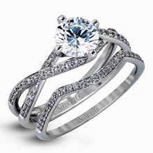 Load image into Gallery viewer, Simon G. Twist Split Shank Diamond Engagement Ring
