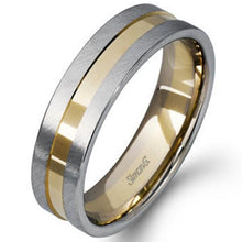 Load image into Gallery viewer, Simon G. Two-Tone Gold 6MM Wedding Band
