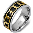 Load image into Gallery viewer, Simon G. Two-Tone Gold Chain Link Wedding Band
