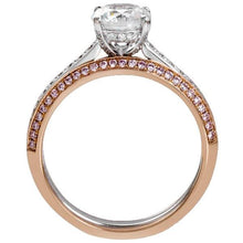 Load image into Gallery viewer, Simon G. Two-Tone Gold Channel Set Diamond Engagement Ring
