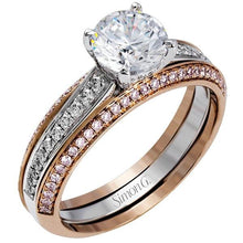 Load image into Gallery viewer, Simon G. Two-Tone Gold Channel Set Diamond Engagement Ring
