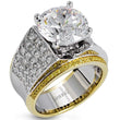 Load image into Gallery viewer, Simon G. Two-Tone Large Center &quot;Simon Set&quot; Diamond Engagement Ring
