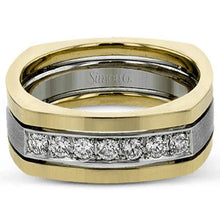 Load image into Gallery viewer, Simon G. Two-Tone Mens Round Cut Diamond Ring
