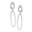 Load image into Gallery viewer, Simon G. Two-Tone Oval Shaped Drop Diamond Earrings
