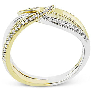 Simon G. Two-Tone Pave Set Bypass Right Hand Diamond Ring
