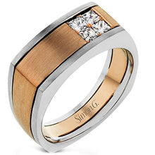 Load image into Gallery viewer, Simon G. Two-Tone Rose &amp; White Mens Diamond Ring

