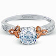 Load image into Gallery viewer, Simon G. Two-Tone Rose &amp; White &quot;Petal&quot; Diamond Engagement Ring
