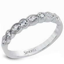 Load image into Gallery viewer, Simon G. Vintage Style Bezel Set Diamond Wedding Ring
