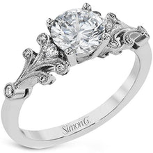 Load image into Gallery viewer, Simon G. Vintage Style Filigree &amp; Milgrain Diamond Engagement Ring
