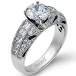 Load image into Gallery viewer, Simon G. Vintage Style Floral Diamond Engagement Ring
